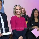 Dylan’s pink and navy colorblock dress on Today