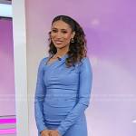 Elaine Welteroth’s blue leather sheath dress on Today