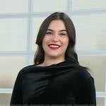 Elena Besser’s black velvet dress on Today