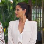 Elena’s off-white suit on Fantasy Island