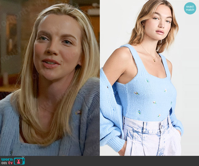 English Factory Embroidered Knit Top worn by Sylvie Brett (Kara Killmer) on Chicago Fire