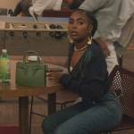 Gabrielle’s green leather bag on All American Homecoming