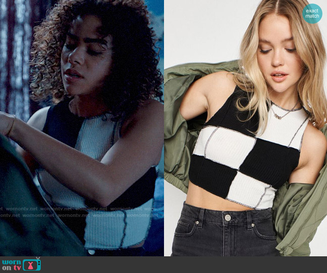 Garage Patchwork Ribbed Tank worn by Ginny Miller (Antonia Gentry) on Ginny & Georgia