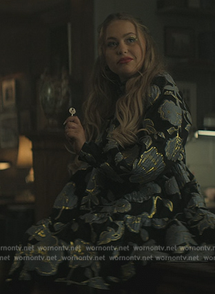 Gemma’s floral metallic dress on You