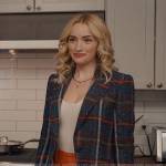 Georgia’s navy plaid blazer on Ginny & Georgia