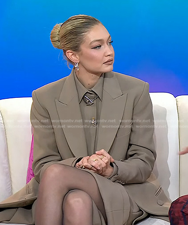 Gigi Hadid’s beige blazer and shorts on Today