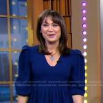Ginger’s navy peplum top on Good Morning America