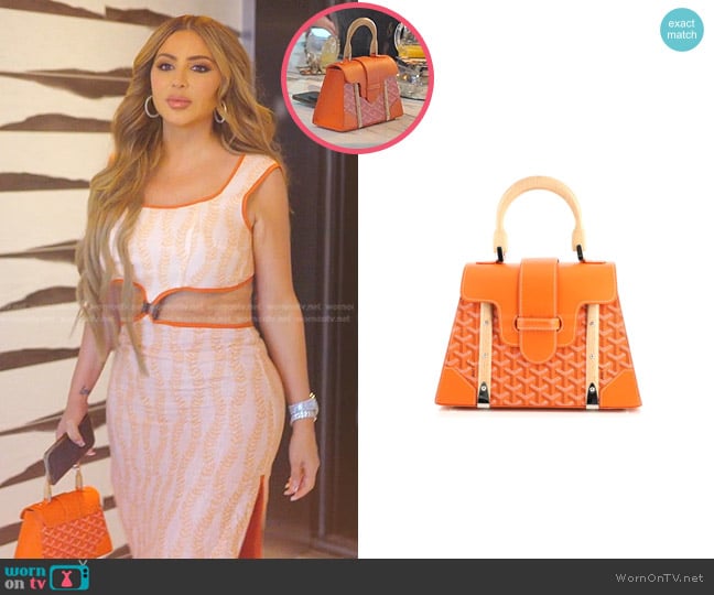 Goyard Saigon Top Handle Bag worn by Larsa Pippen (Larsa Pippen) on The Real Housewives of Miami