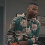 Green floral print hoodie on Bel-Air