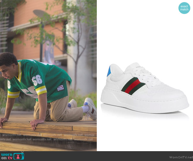 Gucci Signature Web Low Top Sneakers worn by Andre Johnson, Jr. (Marcus Scribner) on Grown-ish