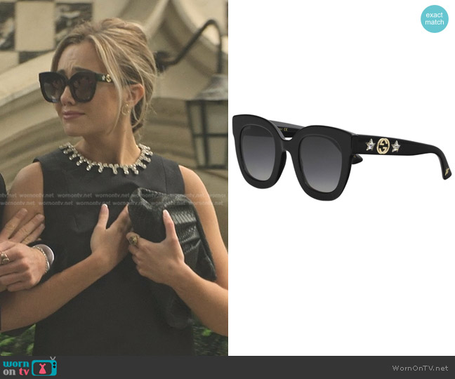 Gucci Urban Stars Rectangle Sunglasses worn by Lady Phoebe (Tilly Keeper) on You