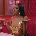 Guerdy’s gold chain mail mini dress on The Real Housewives of Miami