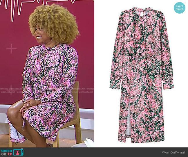 H&M Calf-Length Floral Dress worn by Phoebe Robinson on Today