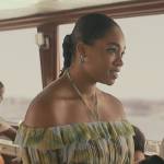 Lisa’s floral pleated halter top on Bel-Air