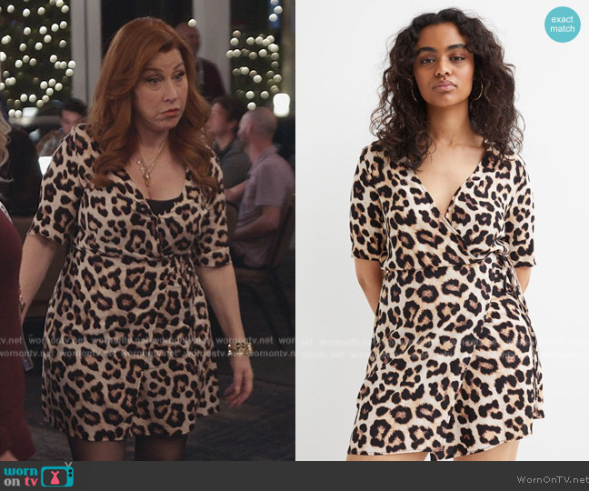 H&M Wrap Dress worn by Melissa Schemmenti (Lisa Ann Walter) on Abbott Elementary