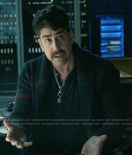 Harry’s plaid cardigan on The Equalizer
