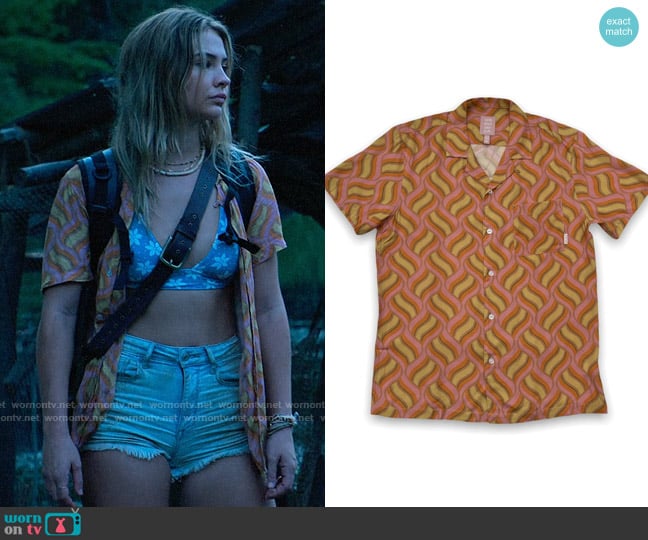 Head High Surf Club Granny's Spaghetti Button Up worn by Sarah Cameron (Madelyn Cline) on Outer Banks