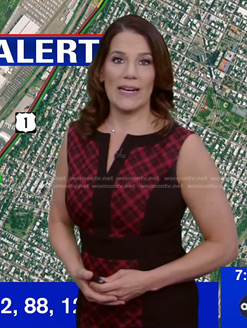 Heather O’Rourke’s black and red plaid dress on Good Morning America