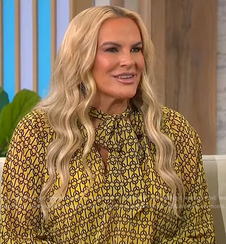 Heather Gay’s yellow printed mini dress on Sherri