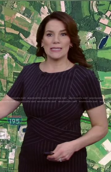 Heather’s pinstripe dress on Good Morning America