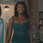Hilary’s denim sweetheart dress on Bel-Air