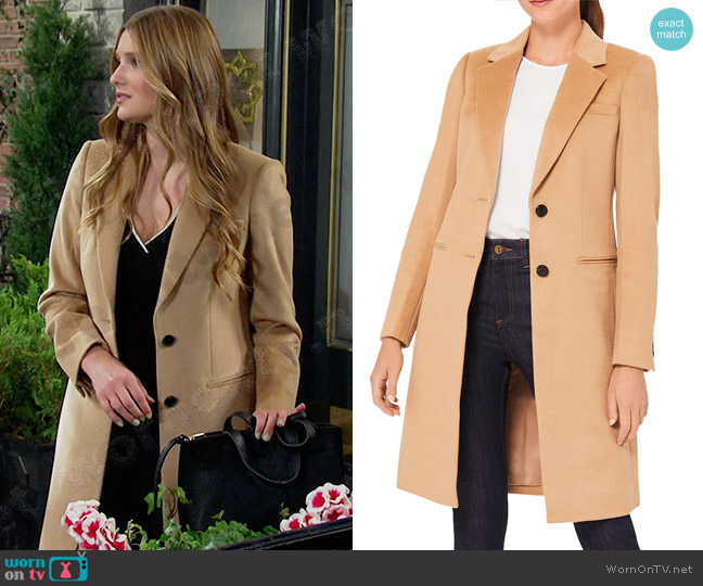 Hobbs London Tilda Wool Coat worn by Alice Caroline Horton (Lindsay Arnold) on Days of our Lives