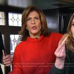 Hoda’s red ombre sweater on Today