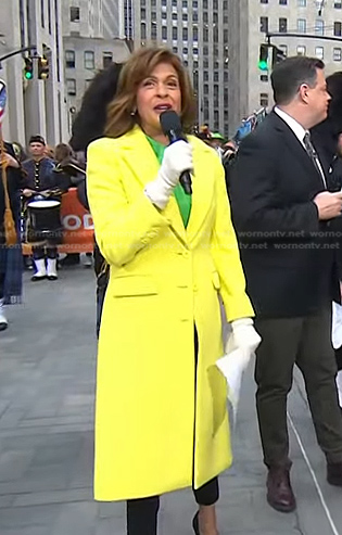Hoda’s yellow coat on Today