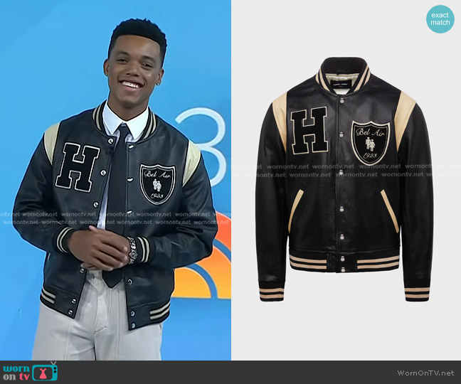 Homme Femme Bel-Air Varsity Jacket worn by Jabari Banks on Today