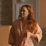 Iris’s pink waffle knit robe on The Flash