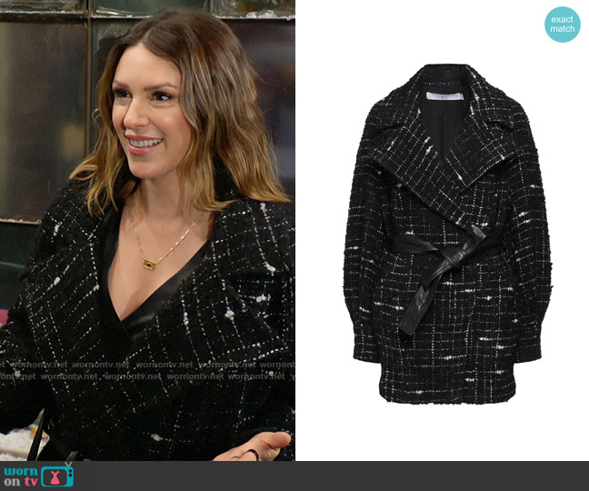 IRO Derek Jacket worn by Chloe Mitchell (Elizabeth Hendrickson) on The Young and the Restless