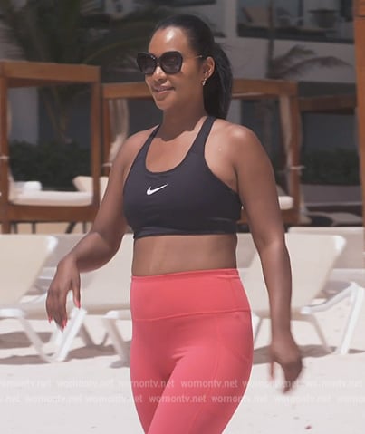 Jacqueline’s black Nike sports bra on The Real Housewives of Potomac