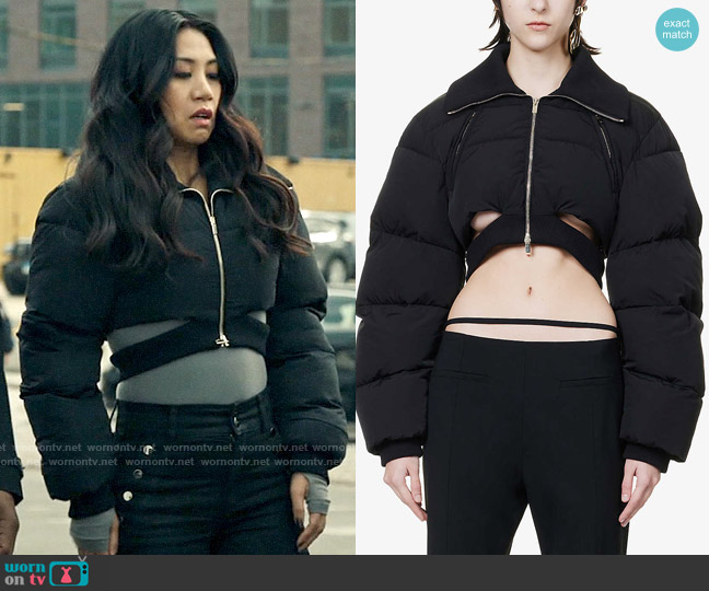 Jacquemus La Doudoune Pralu Jacket worn by Melody Bayani (Liza Lapira) on The Equalizer