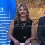 Jenna’s black embroidered eye dress on Today