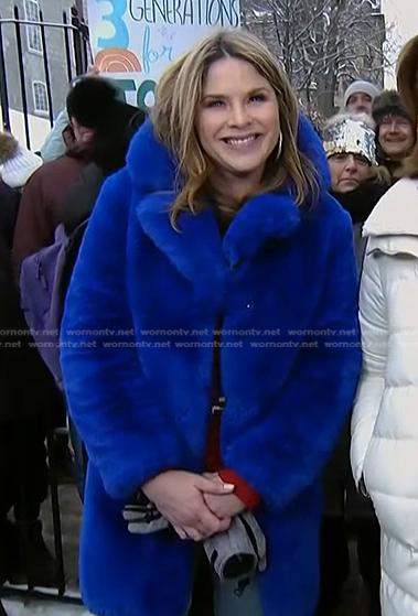 Jenna’s blue fur coat on Today