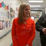 Jenna’s red long sleeve midi dress on Today