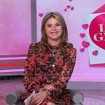 Jenna’s red and black floral dress on Today