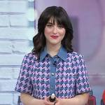 Jenna Rosenstein’s blue and pink tweed dress on Today