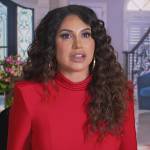 Jennifer’s red confessional dress on The Real Housewives of New Jersey