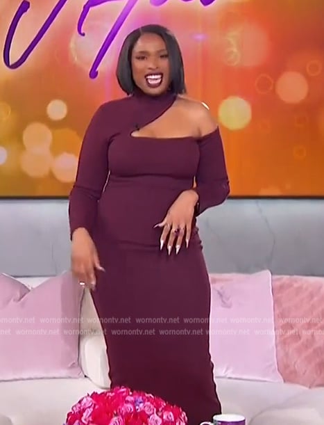 Jennifer’s purple cutout dress on The Jennifer Hudson Show