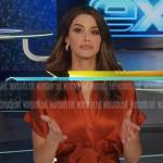 Jennifer’s orange satin tie front dress