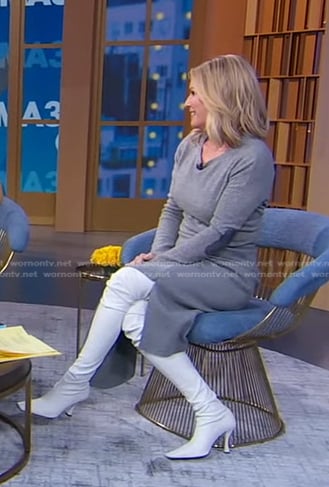 Jennifer’s white over the knee boots on Good Morning America