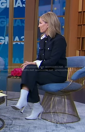 Jennifer’s navy button down shirt on Good Morning America