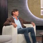 Jerry O’Connell’s brown plaid blazer on E! News