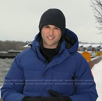 Jesse’s navy puffer down jacket on Today