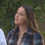 Jo’s plaid shirt jacket on Greys Anatomy