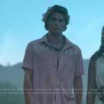 John B’s pink terry cloth shirt with flowers on Outer Banks