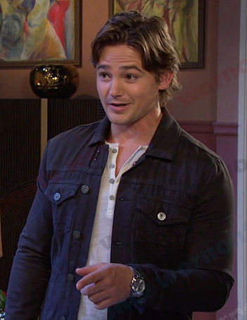 Johnny’s black denim jacket on Days of our Lives