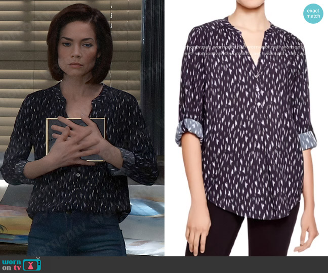 Joie Daylan Top worn by Elizabeth Webber (Rebecca Herbst) on General Hospital