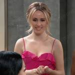 Josslyn’s pink ruffled dress on General Hospital